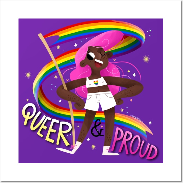 Queer & Proud - rainbow heart Wall Art by Gummy Illustrations